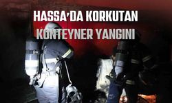 Hassa’da Korkutan Konteyner Yangını