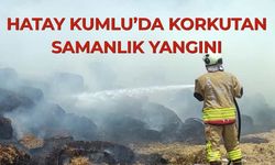 Hatay Kumlu’da Korkutan Samanlık Yangını