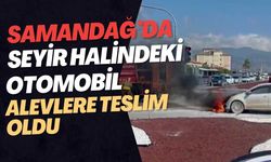 Samandağ’da Seyir Halindeki Otomobil Alevlere Teslim Oldu
