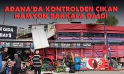 Adana'da Kontrolden Çıkan Kamyon Bakkala Daldı
