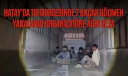 Hatay'da Tır Dorsesinde 7 Kaçak Göçmen Yakalandı Organizatöre Ağır Ceza