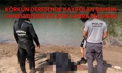 Körkün Deresi'nde Kaybolan Şahsın Cansız Bedeni 25 Gün Sonra Bulundu