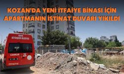 Kozan'da Yeni İtfaiye Binası İçin Apartmanın İstinat Duvarı Yıkıldı