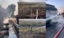 Osmaniye'de Tanker Yangını Zeytinliğe Sıçradı