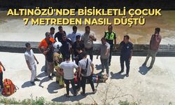 Altınözü'nde bisikletli çocuk 7 metreden nasıl düştü
