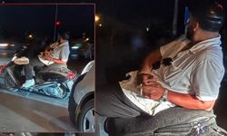 Motosiklet Sürücüsünün Işıkta Bekleme Anı Dikkat Çekti