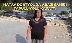 Hatay Dörtyol'da arazi sahibi tapulu yolu kapattı