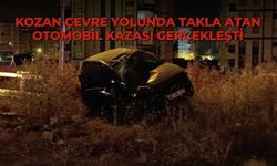 Kozan çevre yolunda takla atan otomobil kazası gerçekleşti