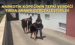 Narkotik köpeğinin tepki verdiği tırda arama gerçekleştirildi
