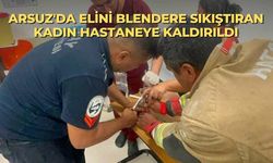Arsuz'da elini blendere sıkıştıran kadın hastaneye kaldırıldı