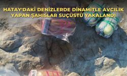 Hatay'daki denizlerde dinamitle avcılık yapan şahıslar suçüstü yakalandı