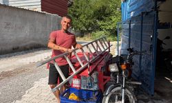 Osmaniye'de Boynundaki Merdivenle Motosiklet Kullanan Tesisatçı Konuştu "Keyfimden Yapmadım"