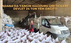 Adana'da Yangın Mağduru Üreticilere Devlet 24 Ton Yem Dağıttı