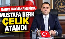Bahçe Kaymakamlığına Mustafa Berk Çelik Atandı