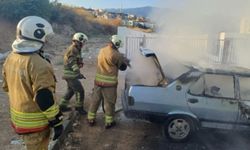 İskenderun’da Tofaş Marka Otomobil Alevlere Teslim Oldu