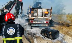 Saniyelerle Yarıştı, Faciayı Önledi! Osmaniye'de Pamuk Yüklü Tır Alev Alev Yandı