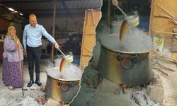 Başkan Uyutmaz Kazanın Başına Geçti ve Pekmez Kaynattı!