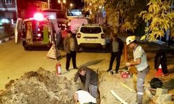 Ellek’te Doğal Gaz Hattındaki Kaçağa Gece Müdahalesi