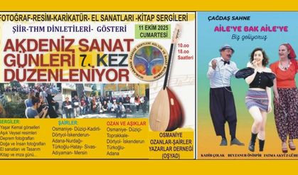 Sanatın Kalbi Osmaniye'de Atacak: 7. Akdeniz Sanat Günleri İçin Geri Sayım Başladı