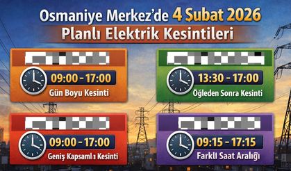Osmaniye’de Yarın Sokağa Çıkmadan Önce Bu Listeye Bakın: 8 Saatlik Kesinti Geliyor!