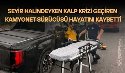 Seyir Halindeyken Kalp Krizi Geçiren Kamyonet Sürücüsü Hayatını Kaybetti