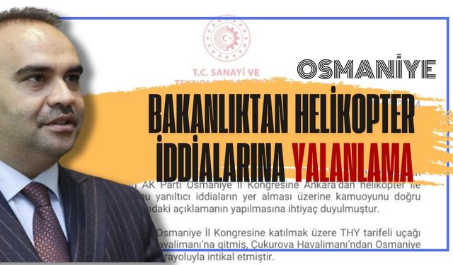 Bakanlıktan Helikopter İddialarına Yalanlama