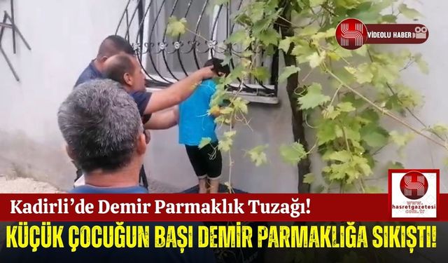 Osmaniye'de Küçük Çocuk Oyun Oynarken Başını Sıkıştırdı!