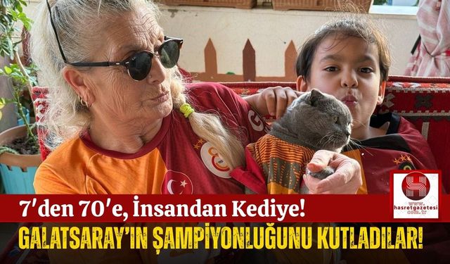 Galatasaray Maçını Kedisi ve Torunlarıyla İzleyen Taraftarlar Viral Oldu!