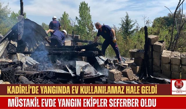 Kadirli'de Yangın Paniği