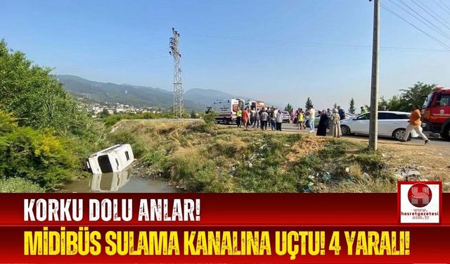 Sulama Kanalına Uçan Araçta Mahsur Kalanlar Son Anda Kurtarıldı!