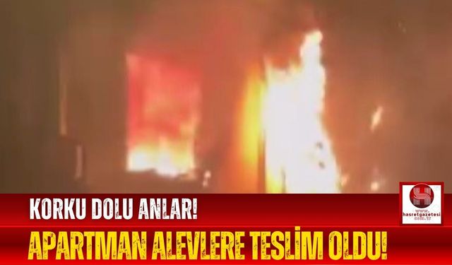 Alevler Apartmana Sıçramak Üzereyken İtfaiye Yetişti!