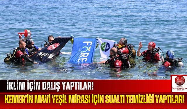 Mavi Bayraklı Plajda Deniz Dibi Temizliği!