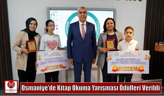 Osmaniye’de Kitap Okuma Yarışması Ödülleri Verildi