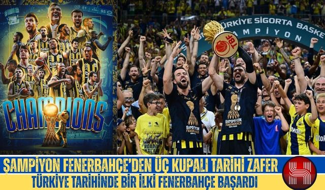 Fenerbahçe'den Üç Kupalı Tarihi Zafer