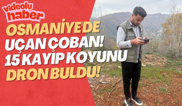 Osmaniye'de Uçan Çoban! 15 Kayıp Koyunu Dron Buldu!