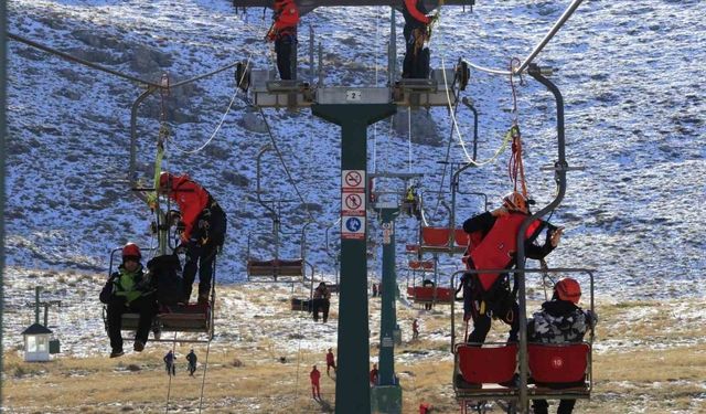 Saklıkent’te Teleferik Kurtarma Tatbikatı Gerçeği Aratmadı