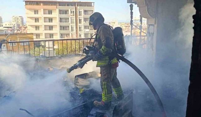 Alevlere teslim olan evinden çıkmak istemeyen şahıs yaralandı