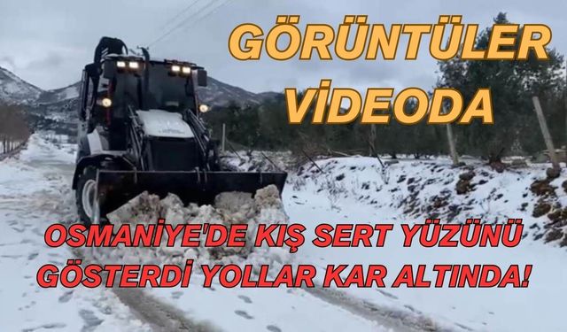 Osmaniye'de Kış Sert Yüzünü Gösterdi: Yollar Kar Altında!