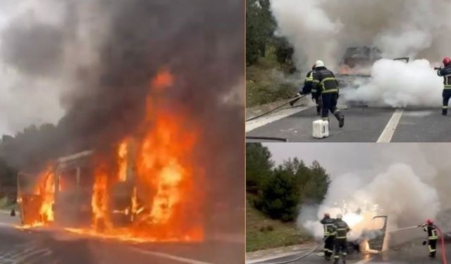 Osmaniye'de Tarım İşçilerini Taşıyan Minibüs Yandı: Müdahale Sırasında Patlama Oldu