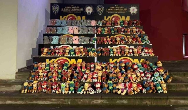 Adana’da 1.515 kaçak pelüş oyuncak ele geçirildi