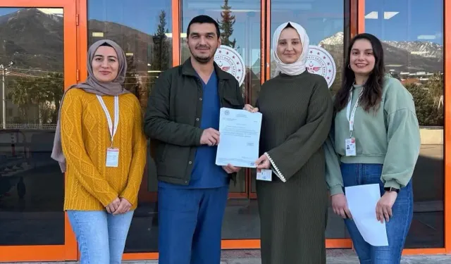 Düziçi Devlet Hastanesi Personeline Teşekkür Belgesi