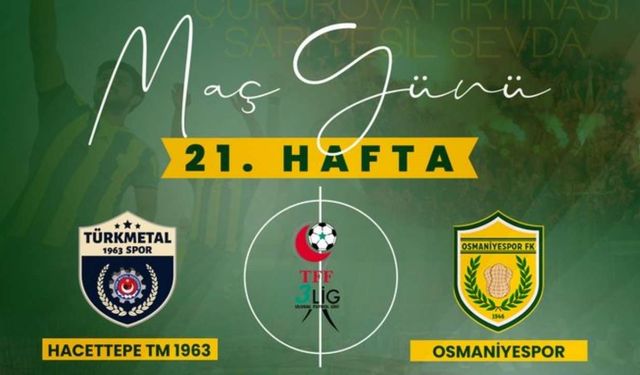 Osmaniyespor Galibiyet Peşinde! TFF 3. Lig'de Haftanın Maçı
