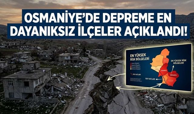 Osmaniye’de Depreme En Dayanıksız İlçeler Açıklandı!