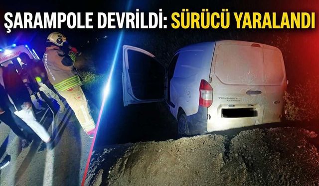 Hatay Kırıkhan’da Trafik Kazası: Hafif Ticari Araç Şarampole Devrildi