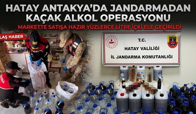 Jandarmadan Kaçak Alkol Operasyonu