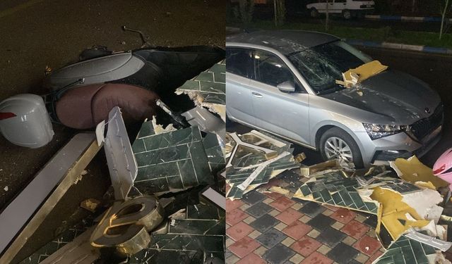 Osmaniye Düziçi’nde Şiddetli Fırtına: Yollar Kapandı, Yıldırım Düştü