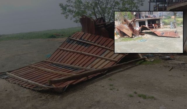 Osmaniye’de Şiddetli Sağanak ve Fırtına: Ahırın Çatısı Kağıt Gibi Uçtu