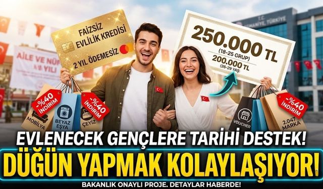 Osmaniyeli Evlenecek Gençlere Müjde: 250 Bin TL Faizsiz Kredi ve Dev İndirim Kampanyası!
