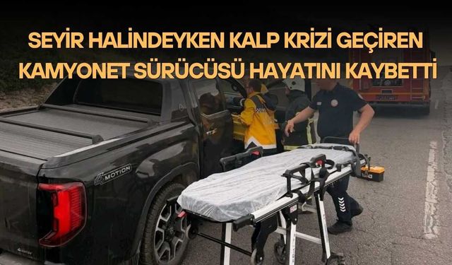 Seyir Halindeyken Kalp Krizi Geçiren Kamyonet Sürücüsü Hayatını Kaybetti