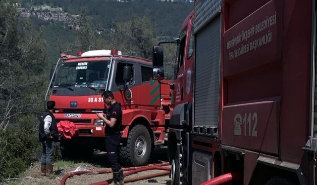 Mersin Erdemli'de Orman Yangını 1,5 Hektar Alan Zarar Gördü